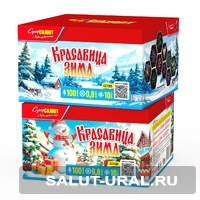 Батарея салюта Красавица зима (100 залпов)  цена за 1 шт - Интернет-магазин пиротехники: салюты, фейерверки