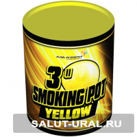 Цветной дым  SMOKING POT YELLOW желтый (60 сек) - Интернет-магазин пиротехники: салюты, фейерверки