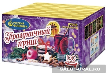 Батарея салюта Праздничный пунш (100 залпов) - Интернет-магазин пиротехники: салюты, фейерверки